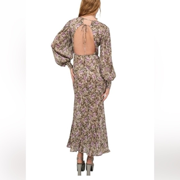 For Love & Lemons Wynne Maxi Dress Size S NWT Cut Out Shimmer Coquette - Picture 13 of 13